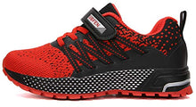 Load image into Gallery viewer, KUBUA Kids Sneakers for Boys Girls Running Tennis Shoes Lightweight Breathable Sport Athletic Red
