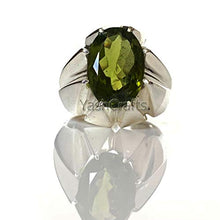 Load image into Gallery viewer, Peridot Ring, Mens Peridot Ring, Mens Designer Jewelry, 92.5 Sterling Silver, Arabic Design Ring, Peridot Ring, Gemstone Man's Ring, August Birthstone, Healing Power Ring, Valentineday Gift Ring
