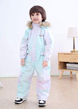 Load image into Gallery viewer, Little Kid's One Piece Overall Snowsuits Ski Suits Jackets Coats Jumpsuit,Aurora,110
