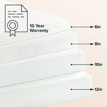 Load image into Gallery viewer, Zinus 6 Inch Green Tea Memory Foam Mattress / CertiPUR-US Certified / Bed-in-a-Box / Pressure Relieving, Twin, White
