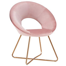 Load image into Gallery viewer, Duhome Modern Accent Velvet Chairs Dining Chairs Single Sofa Comfy Upholstered Arm Chair Living Room Furniture Mid-Century Leisure Lounge Chairs 1 PCS (Salmon Pink Velvet)…
