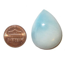 Load image into Gallery viewer, Satin Crystals Larimar Cabochon 1.3" Collectible Drop Gemstone New Age Blue Cloud Peace Relaxation Stress Release Stone Dominican Republic C08
