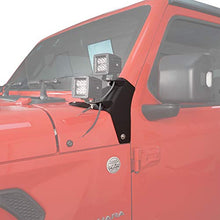 Load image into Gallery viewer, Hooke Road Dual A-Pillar Light Mounting Brackets Compatible with Jeep JL Wrangler/Gladiator JT 2018 2019 2020 2021 2022 - Pair (Does not fit • Gladiator Mojave • Model)
