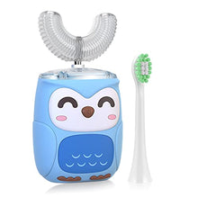 Load image into Gallery viewer, Kids Electric Toothbrush, Ultrasonic Autobrush Toothbrush Kids with 6 Modes, Whole Mouth Baby Toothbrush, IPX7 Waterproof, U Shaped Toothbrush for Children &amp; Toddlers (2-6 Year) (Light Blue)
