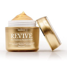 Load image into Gallery viewer, Keiko Revive Gold Radiance Renewal Mask - Anti-Aging Facial Mask - Reduces Fine Lines &amp; Wrinkles, Minimizes the Appearance of Pores, Smoothes and Firms Up Skin, Made with Hyaluronic Acid and Centella Asiatica Extract
