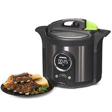 Load image into Gallery viewer, Presto 02142 Precise 6-Quart Multi-use Programmable Plus Electric Pressure Cooker, 6qt, Black Stainless Steel

