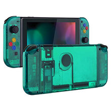 Load image into Gallery viewer, eXtremeRate Back Plate for Nintendo Switch Console, NS Joycon Handheld Controller Housing with Colorful Buttons, DIY Replacement Shell for Nintendo Switch - Emerald Green

