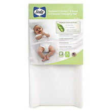 Load image into Gallery viewer, Sealy Baby Soybean Comfort 3-Sided Contoured Diaper Changing Pad for Dresser or Changing Table, White, 32” x 16”
