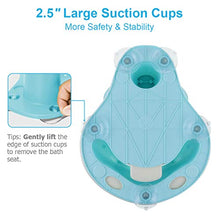 Load image into Gallery viewer, Bath Seat Baby Bathtub Seat with Non-Slip &amp; Soft Bath Mat, Portable Toddler Infant Child Bath Tub Seat with Backrest, 6-12 Months, Blue
