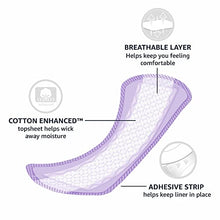 Load image into Gallery viewer, Amazon Basics Daily Pantiliner, Long Length, 120 Count, 3 Packs of 40 (Previously Solimo)
