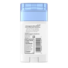 Load image into Gallery viewer, Neutrogena Ultra Sheer Non-Greasy Sunscreen Stick for Face &amp; Body, Broad Spectrum SPF 70 UVA/UVB Sunscreen Stick, PABA-Free, 1.5 oz

