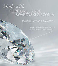 Load image into Gallery viewer, 14k Solid White Gold ROUND Stud Earrings with Genuine Swarovski Zirconia | 2.5 CT.TW. | With Gift Box
