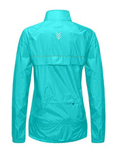Load image into Gallery viewer, Little Donkey Andy Women's Lightweight Waterproof Cycling Running Rain Jacket, Packable Windbreaker Fall Jacket Light Blue Size M
