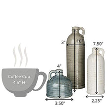 Load image into Gallery viewer, Sullivans Modern Farmhouse Decorative Small Ceramic Jug Vase Set of Three (3), 4”, 7.5” &amp; 10” Tall, Crackled Finish Faux Floral Jugs, Distressed Decoration for Rustic Décor, Housewarming Gift (CM2431)
