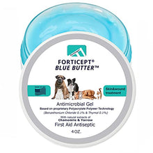 Load image into Gallery viewer, Forticept Blue Butter Antimicrobial Gel, Antiseptic Hydrogel Dogs Wound Care, Dogs &amp; Cats for Skin Infections, Rashes, Sores, Wounds, Burns | 4 OZ
