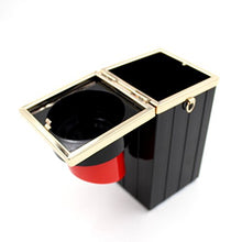 Load image into Gallery viewer, Women Acrylic Black Lipstick Shape Evening Bags Purses Clutch Vintage Banquet Handbag (Black)

