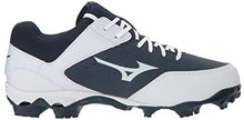 Load image into Gallery viewer, Mizuno Women's 9-Spike Advanced Finch Elite 3 Fastpitch Cleat Softball Shoe, Navy/White, 9 B US
