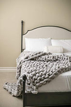 Load image into Gallery viewer, ColeyBear Weighted Chunky Knit Blanket for Home Decor, Bedroom Decor, and Boho Decor | Chunky Yarn Weighted Blankets 100% Guaranteed Not to Shed | Weighted Blanket | Queen Blanket 60" X 80"
