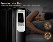 Load image into Gallery viewer, Space Heater, KopBeau 1500W Oil Filled Radiator Electric Heater with Digital Thermostat, 24 Hrs Timer &amp; Remote, Portable Heater for Full Room Indoor
