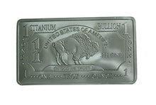 Load image into Gallery viewer, 1 oz One Troy Ounce USA American Buffalo .999 Fine Titanium Bullion Bar Ti Element
