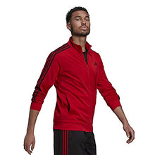 Load image into Gallery viewer, adidas Men's Essentials Warm-Up 3-Stripes Track Top, Scarlet/Black, XX-Large
