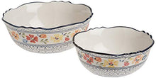 Load image into Gallery viewer, Gibson Elite Hand-Painted Dinnerware Set, 2-Piece Serving Bowls, Luxembourg
