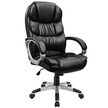 Load image into Gallery viewer, Furmax High Back Office Chair Adjustable Ergonomic Desk Chair with Padded Armrests,Executive PU Leather Swivel Task Chair with Lumbar Support (Black)
