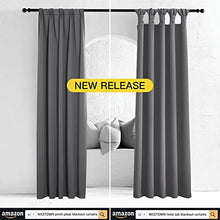 Load image into Gallery viewer, NICETOWN Patio Sliding Door Curtain - Wide Blackout Curtains, Keep Warm Draperies, Grey Sliding Glass Door Drapes (Gray, 100 inches W x 84 inches L)
