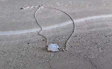 Load image into Gallery viewer, Raw Moonstone June Birthstone Petite Minimalist Necklace Stainless Steel
