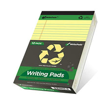 Load image into Gallery viewer, KAISA Legal Pad Writing Pads, Legal Ruled 5"x8" 50 sheets Perforated Recycled Paper Write Pad Notepad, Yellow/Canary(12pads), KSU-5675

