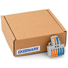 Load image into Gallery viewer, GKEEMARS 10 Pcs Lever Wire Nut Connectors, Quick Wiring Cable Connector Push-in Conductor Terminal Block (2 in 6 Out)
