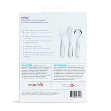 Load image into Gallery viewer, Munchkin Polish Toddler Fork, Knife and Spoon Utensil Set, Stainless Steel
