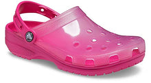 Load image into Gallery viewer, Crocs Unisex Men's and Women's Classic Translucent Clog, Candy Pink, 8 US
