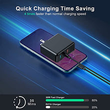 Load image into Gallery viewer, Aiibe 36W Dual Port USB C Charger Power Adapter Fast Charging Block with 18W QC3.0 USB-A + USB-C PD Port Wall Charger Block Plug for iPhone, iPad, Samsung, LG and Other Smartphone (Black)
