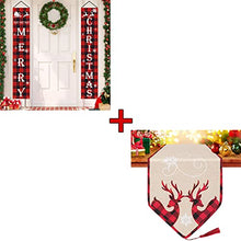 Load image into Gallery viewer, Christmas Table Runner，Christmas Decorations Indoor Farmhouse Table Runner Christmas Table Decor Outdoor Merry And Christmas Decorations Banner
