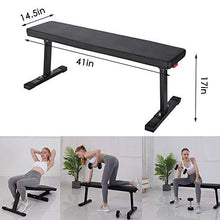 Load image into Gallery viewer, Mengping Flat Utility 600 lbs Foldable Capacity Weight Bench, 41'' Flat Bench Workout Utility Bench Capacity Sit Up Bench Weight Training and Abdominal Training Folding Bench【US Warehouse Shipment】

