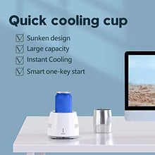 Load image into Gallery viewer, Smart Device Fast Refrigeration Cup, Mini Desktop Fast Cooling Mug Portable Electronic Cooler Cup Ice Maker For Freezing Drinks Water Exquisite Gift （White）
