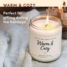 Load image into Gallery viewer, Christmas Candles, Warm and Cozy Candle, Christmas Candles Scented, Winter Candle, Holiday Candles, Christmas Tree Candle, Pine Candle, Candle Christmas, Cinnamon Candle, Holiday Scented Candles - 9oz
