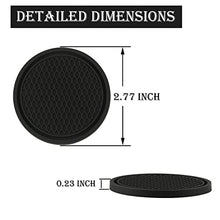 Load image into Gallery viewer, SINGARO Car Cup Coaster, 4PCS Universal Non-Slip Cup Holders Embedded in Ornaments Coaster, Car Interior Accessories, Black
