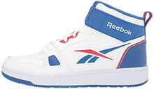 Load image into Gallery viewer, Reebok Unisex Resonator Mid Basketball Shoe, White/Vector Blue/Vector Red, 10.5 US Men
