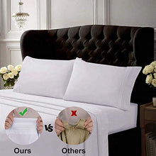 Load image into Gallery viewer, Wonwo Bed Sheet Set Queen Size Hotel Luxury Quality Sheets Brushed Microfiber 1800 Thread Count Sheets Hypoallergenic 16 inch Deep Pocket, 1 Flat Sheet, 1 Fitted Sheet, 2 Pillowcases, White
