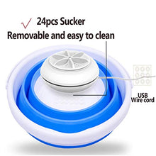 Load image into Gallery viewer, Portable Mini Foldable Washing Machine with Turbo Compact Ultrasonic Washer, Folding laundry Lazy Magic Tub USB Powered Lightweight Washer for Home Travel Dormitory Apartment
