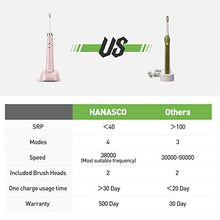 Load image into Gallery viewer, Sonic Electric Toothbrush USB Rechargeable Toothbrush Soft Bristles Oral Care Gum Clean Whiten Adult Toothbrush 3 Replacement Brush Heads 4 Modes with Automatic Timer IPX7 Waterproof Pink
