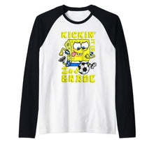 Load image into Gallery viewer, Mademark x SpongeBob SquarePants - SpongeBob Kickin It In 2nd Grade School Football Soccer Gift Raglan Baseball Tee
