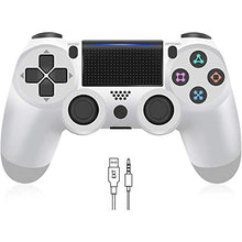 Load image into Gallery viewer, Wireless Controller for PS4, YCCTEAM Game Controller for Playstation 4/Pro/Slim, Gamepad Joystick Remote with Dual Vibration/6-axis Gyro Sensor/Audio Jack, 1000mAh Battery (Glacier White)
