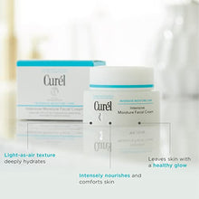 Load image into Gallery viewer, Curél Intensive Moisture Face Moisturizer Lotion, Hydrating Face Cream for Dry Sensitive Skin, Anti-Aging Fragrance-Free Anti-Wrinkle Moisturizer, 1.4 Oz
