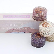 Load image into Gallery viewer, 4 Sleep Aid Crystals and Healing Stones. 5G emf Protection and Anxiety Relief Gift. (Amethyst, Moonstone, Lepidolite, Howlite) Meditation Healing Crystals for Stress Relief, Relaxation, Restful Sleep
