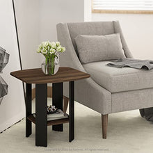 Load image into Gallery viewer, FURINNO Simple Design 2-Pack End Side Table, Columbia Walnut/Black
