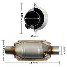 Load image into Gallery viewer, MAYASAF 2" Inlet/Outlet Universal Catalytic Converter, with O2 Port &amp; Heat Shield (EPA Compliant)
