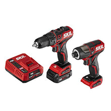 Load image into Gallery viewer, SKIL 2-Tool Drill Combo Kit: Pwrcore 12 Brushless 12V 1/2" Cordless Drill Driver &amp; Brushless 1/4" Hex Cordless Impact Driver, Includes 2.0Ah Lithium Battery &amp; Pwrjump Charger - CB742901
